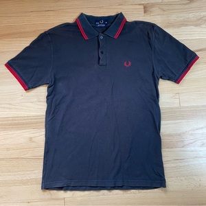 Fred Perry Men's Twin Tipped Polo Shirt M12/868 -  Black/Red/Red